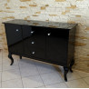 KOMODA CZARNA 130/40/90 W WYSOKIM POŁYSKU, POLEROWANA
