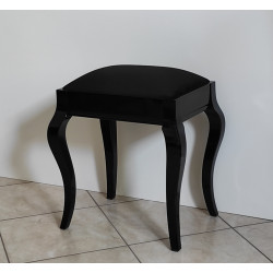 TABORET CZARNY W WYSOKIM POŁYSKU
