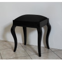TABORET CZARNY W WYSOKIM POŁYSKU