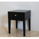 SZAFKA / STOLIK NOCNY 40X40/50 NA NOGACH PROSTYCH - CZARNY MAT