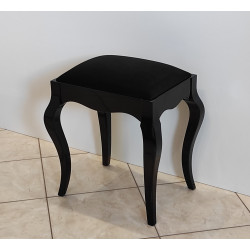 TABORET CZARNY W WYSOKIM POŁYSKU
