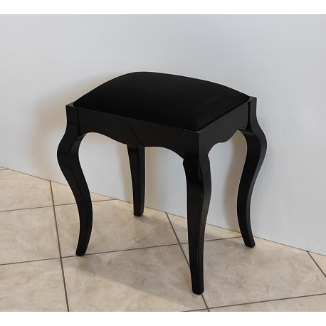 TABORET CZARNY W WYSOKIM POŁYSKU