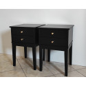 STOLIKI NOCNE NA NOGACH PROSTYCH 40X40/60 CZARNY MAT
