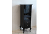 KOMODA / SŁUPEK 40X40/120 W CZARNYM WYSOKIM POŁYSKU, ZŁOTE GAŁKI