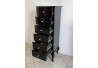KOMODA / SŁUPEK 40X40/120 W CZARNYM WYSOKIM POŁYSKU, ZŁOTE GAŁKI