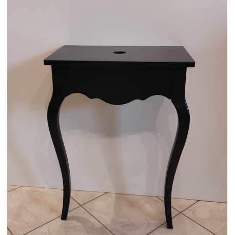 CZARNY MAT - KONSOLA 55/36/75 PRZYŚCIENNA POD UMYWALKĘ NABLATOWĄ