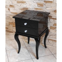 STOLIK / SZAFKA NOCNA 40X40/60 W CZARNYM, WYSOKIM POŁYSKU